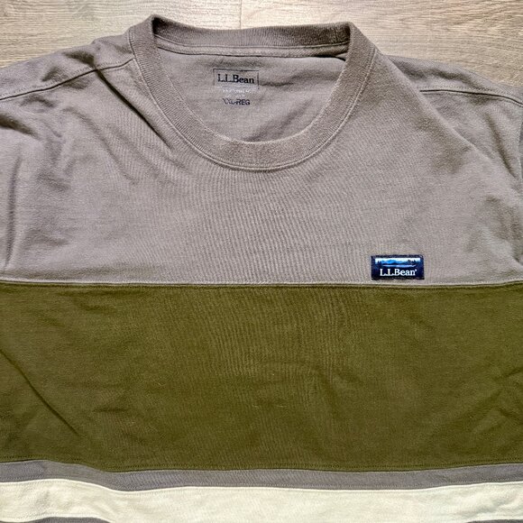 L.L. Bean Men's Rugby Crewneck Sweatshirt - Grey - Picture 2 of 6